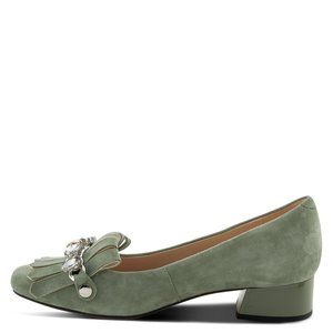 AZURA JEWELRY SHOE MINT GREEN SUEDE